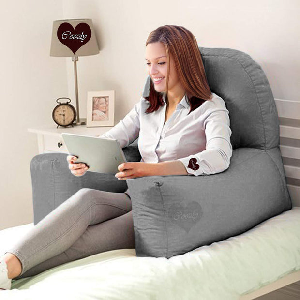 Backrest Pillow | Back Support Cushion | High Armrest - Grey