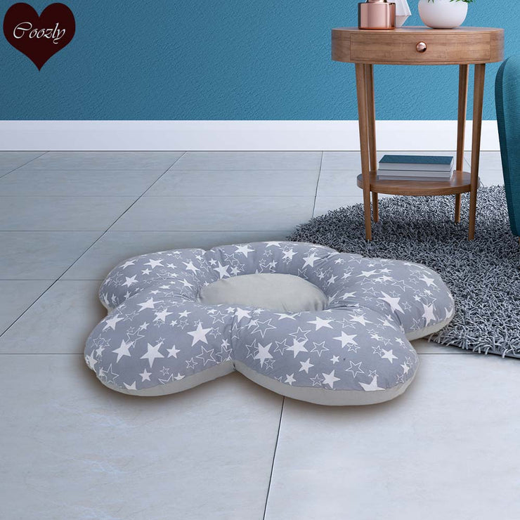 Grey Star - Flower Shaped Floor Cushion