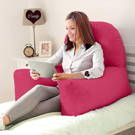 Backrest Pillow| Back Support Cushion| High Armrest Fuschia
