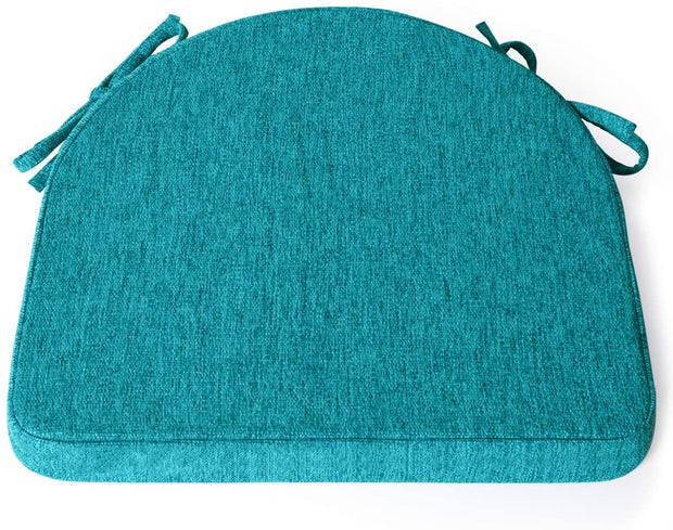 Teal White Chair Foam Cushion