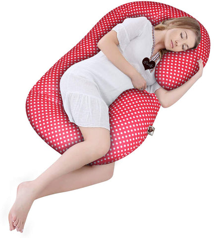 Red Polka - C Basic Pregnancy Pillow | Maternity Pillow