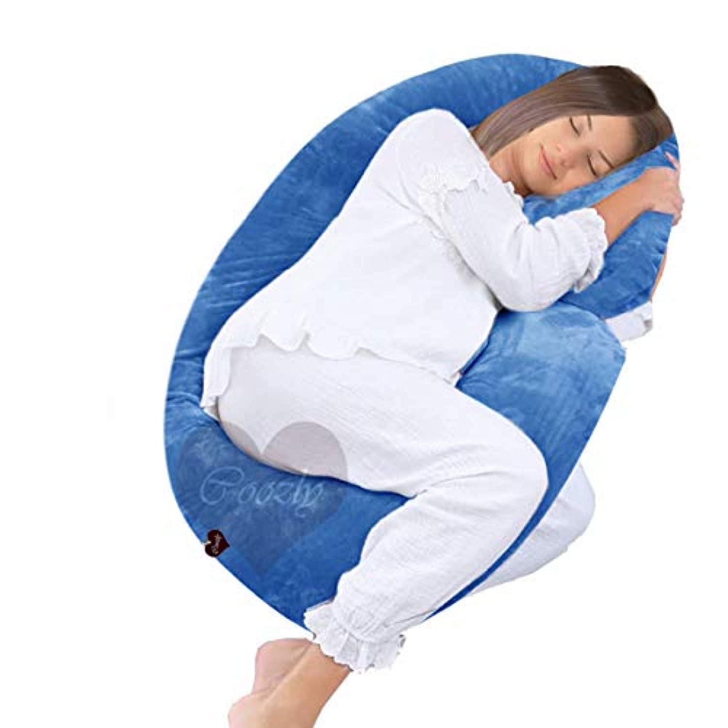 Blue Velvet - Coozly Alpha Basic Maternity Pillow | Pregnancy Pillow