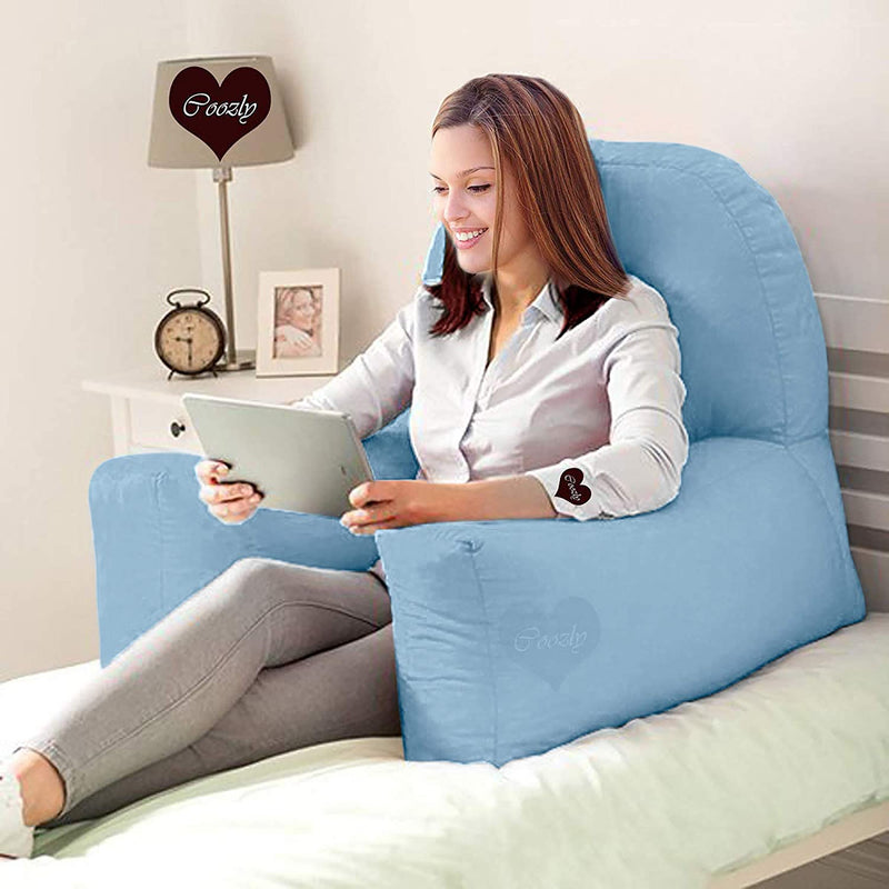 Backrest Support Cushion with Arms - Sky blue