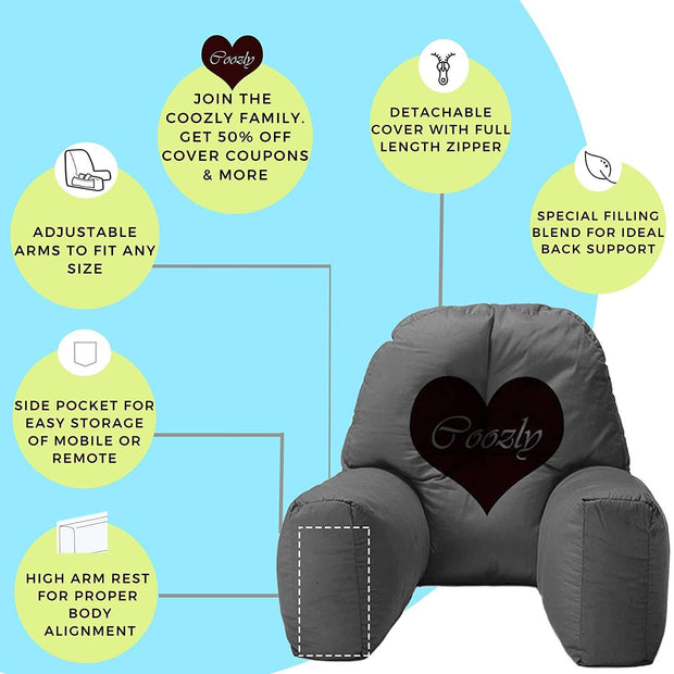 Backrest Pillow | Back Support Cushion | High Armrest
