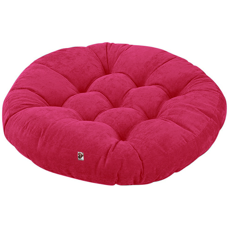 Fuschia Pink - Velvet Round Floor Cushion