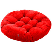 Red - Velvet Round Floor Cushion