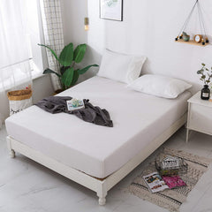 Fitted Cotton Jersey Custom Size BedSheet - White