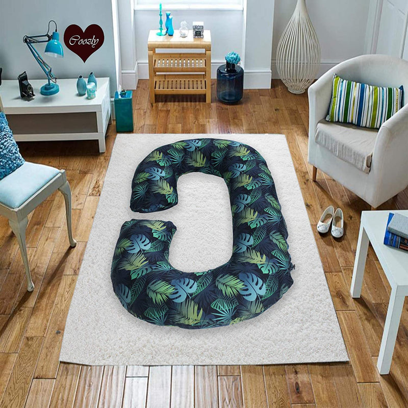 Coozly C Shape Pregnancy Pillow with 100% Cotton Removable Covers