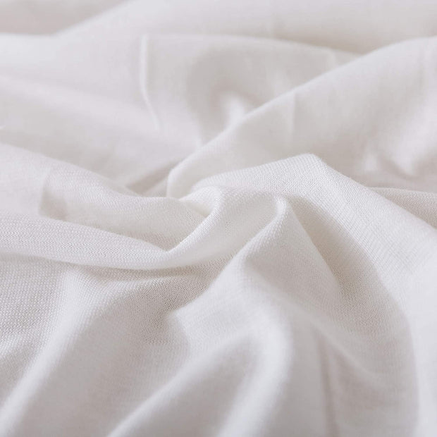 Fitted Cotton Jersey Custom Size BedSheet - White