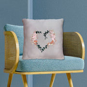 Heart Shaped Hand Embroidered Cushion