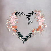 Heart Shaped Hand Embroidered Cushion