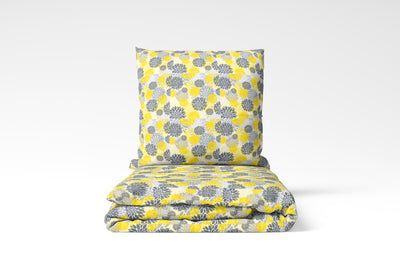 Yellow & Grey - Duvet and Pillow Set