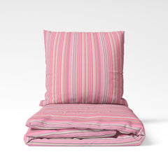 Pink Stripe- Duvet and Pillow Set
