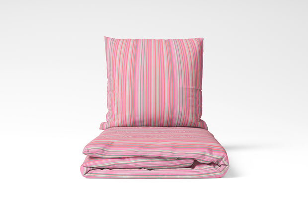 Pink Stripe- Duvet and Pillow Set
