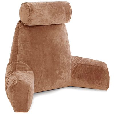 Backrest Pillow with Neck Roll | High Armrest - Beige