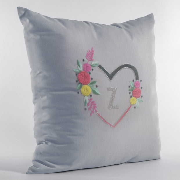 Heart Hand Embroidered Cushion