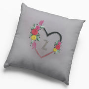 Heart Hand Embroidered Cushion