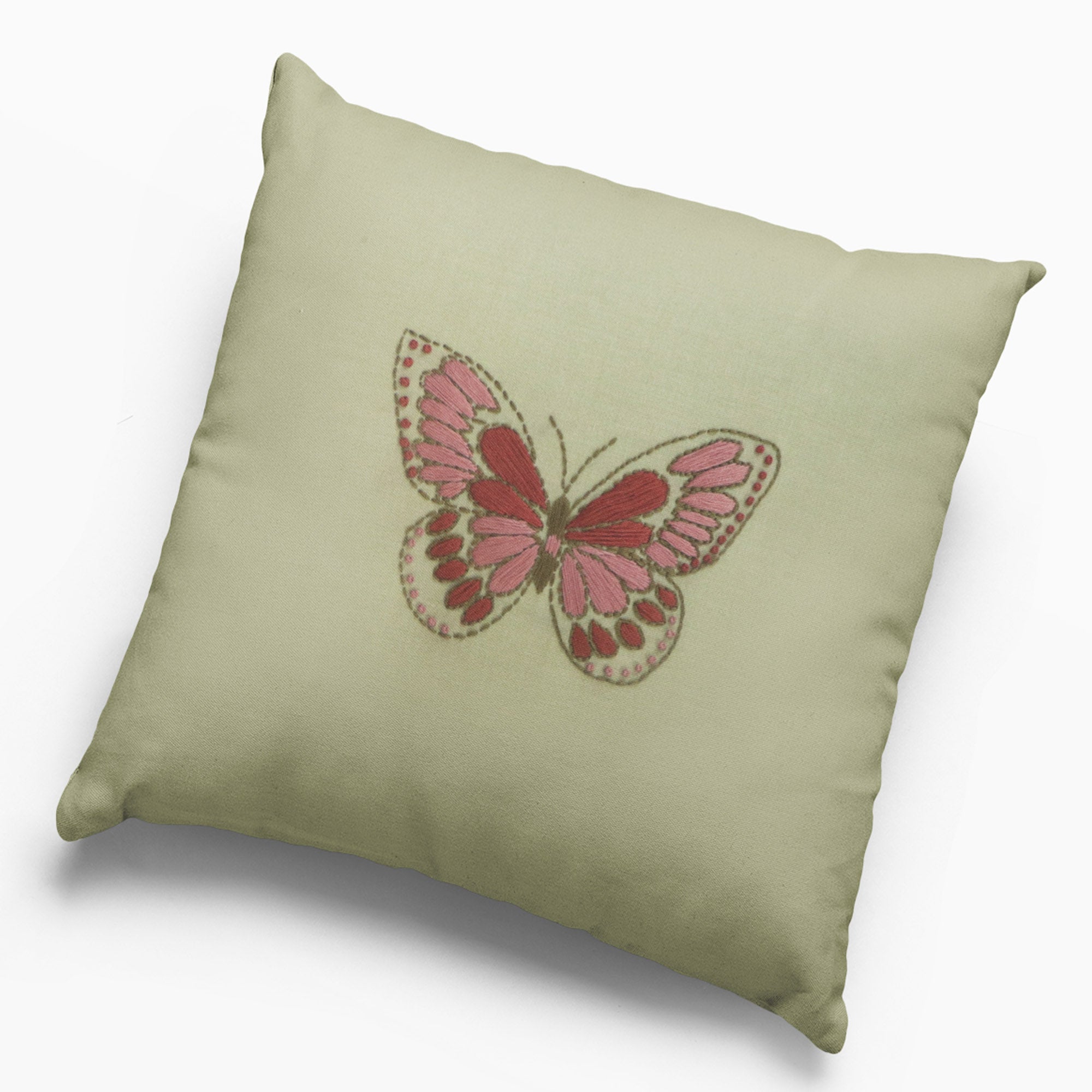 Butterfly Hand Embroidered Cushion