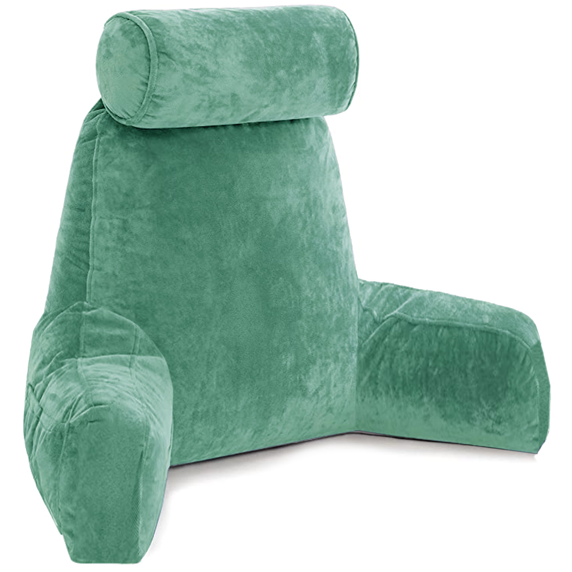 Backrest Pillow with Neck Roll | High Armrest - Sea Green