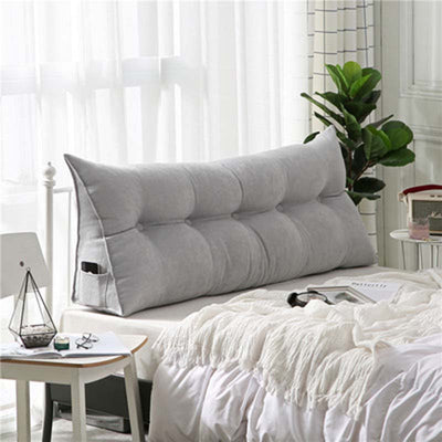 Grey HeadBoard Bed/Floor Cushion
