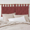 Set of 2 Hanging Tufted Fibre Maroon HeadBoard Cushions