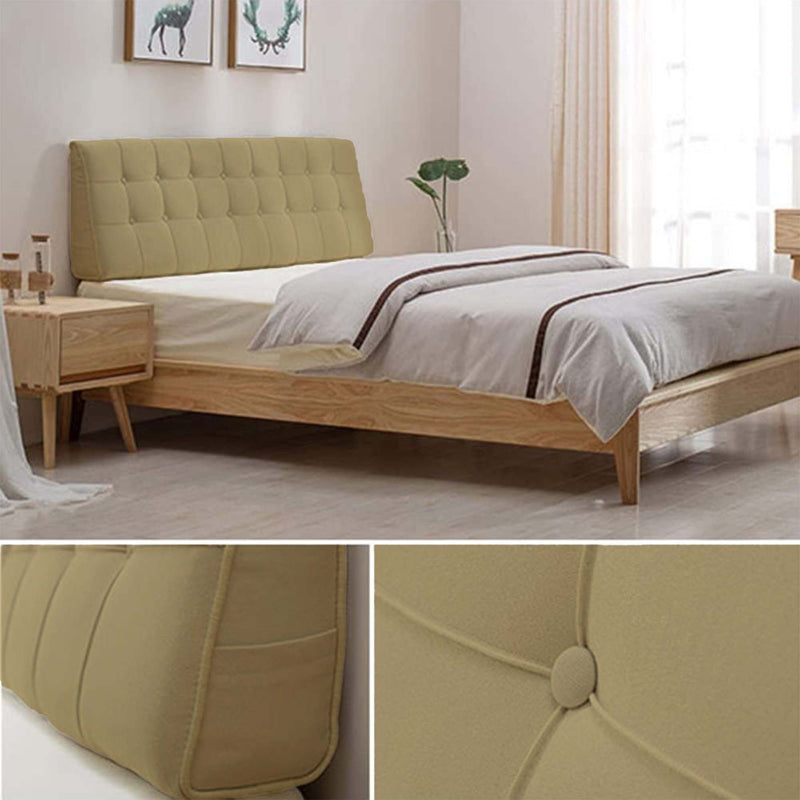 Outer Foam Khaki HeadBoard Bed Cushion