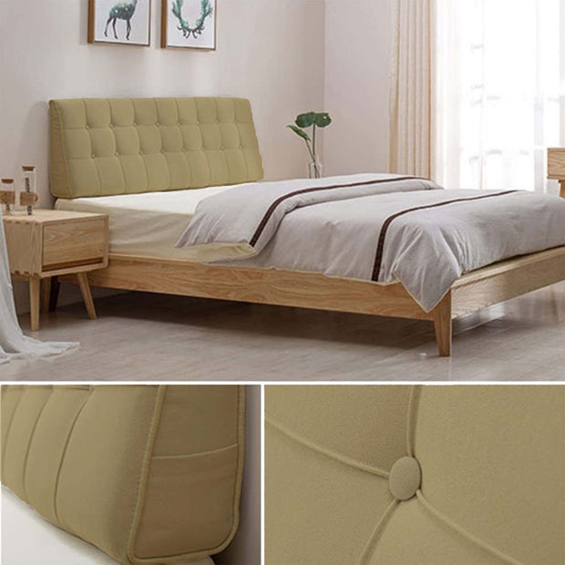 Outer Foam Khaki HeadBoard Bed Cushion
