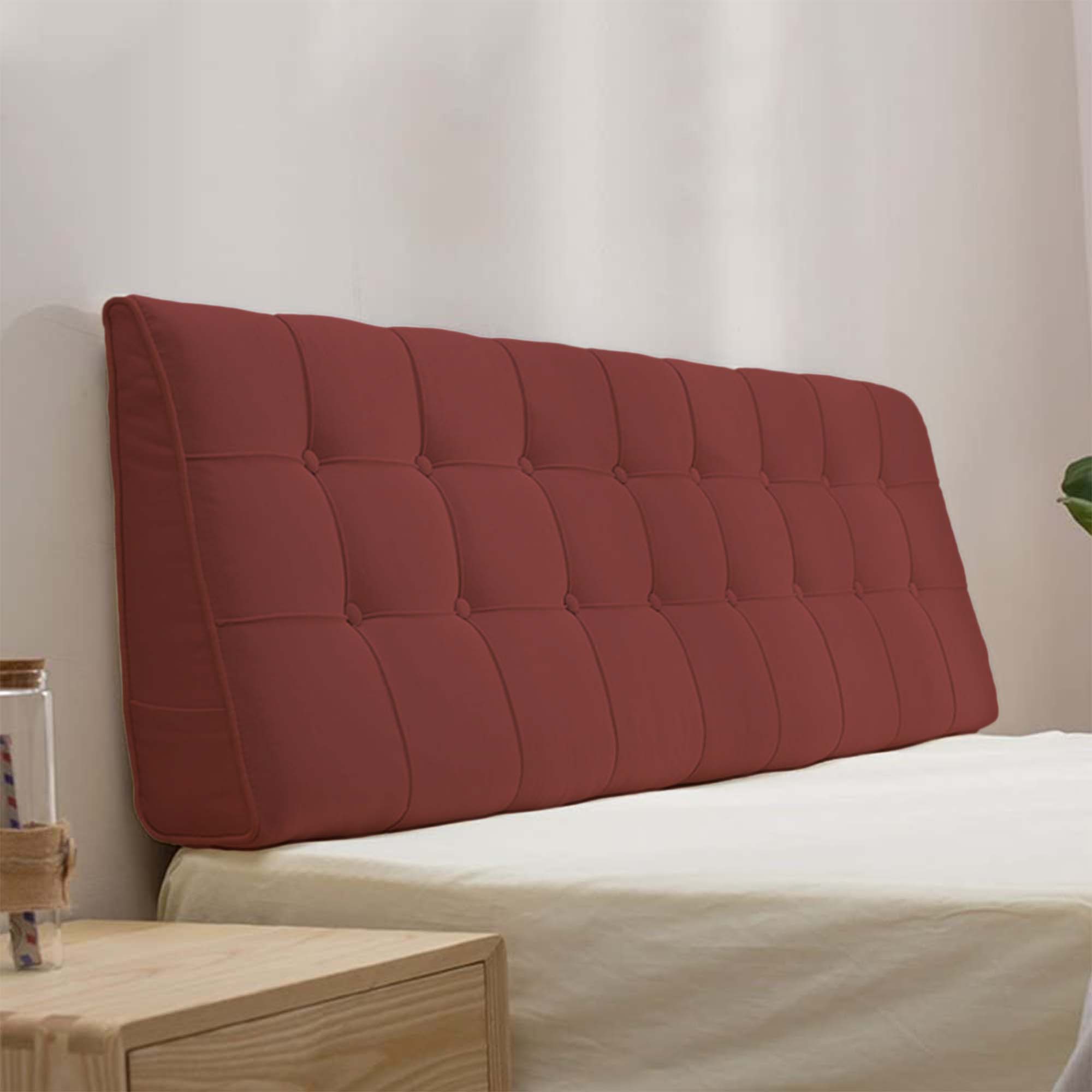 Outer Foam Maroon HeadBoard Bed Cushion