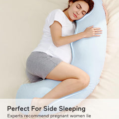 Light Blue - Coozly J Shaped Pregnancy Pillow
