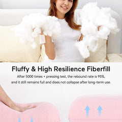 Light Pink - Coozly J Shaped Pregnancy Pillow
