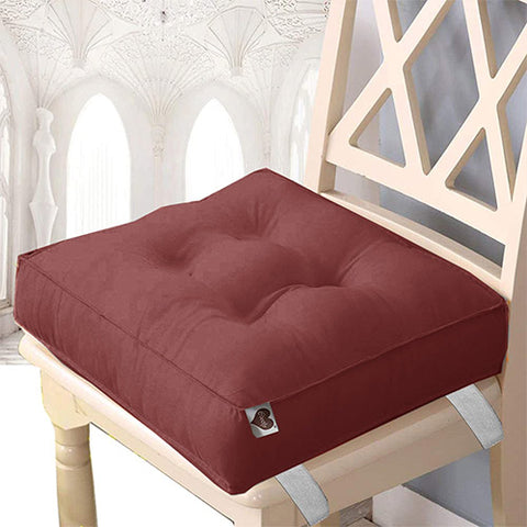 Strappable Maroon Seat Cushion