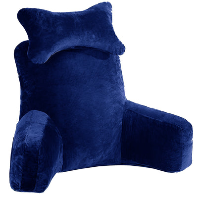 Backrest Pillow with ButterFly Neck Pillow | High Armrest - Navy