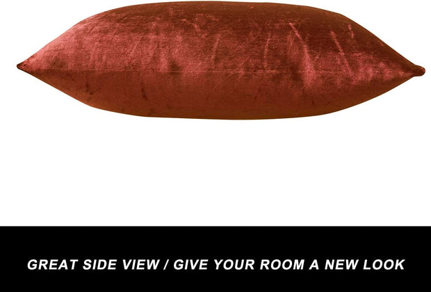 Maroon Premium Velvet Cushion Set - Pack of 2