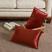 Maroon Premium Velvet Cushion Set - Pack of 2