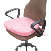 Light Pink Velvet Seat Cushion with Ties