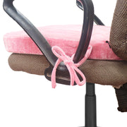 Light Pink Velvet Seat Cushion with Ties