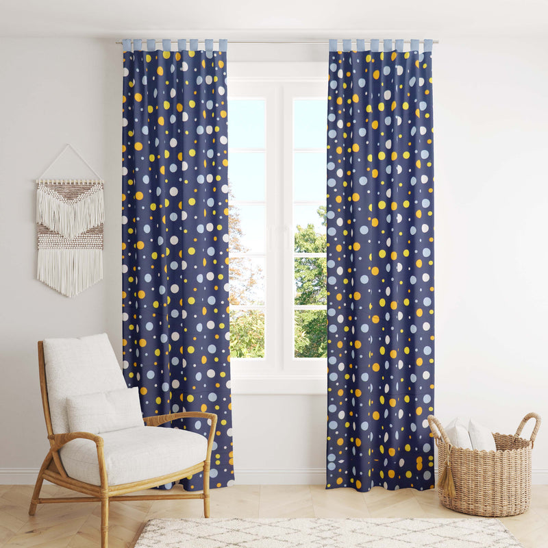 Polka Cotton Curtain for Windows and Door