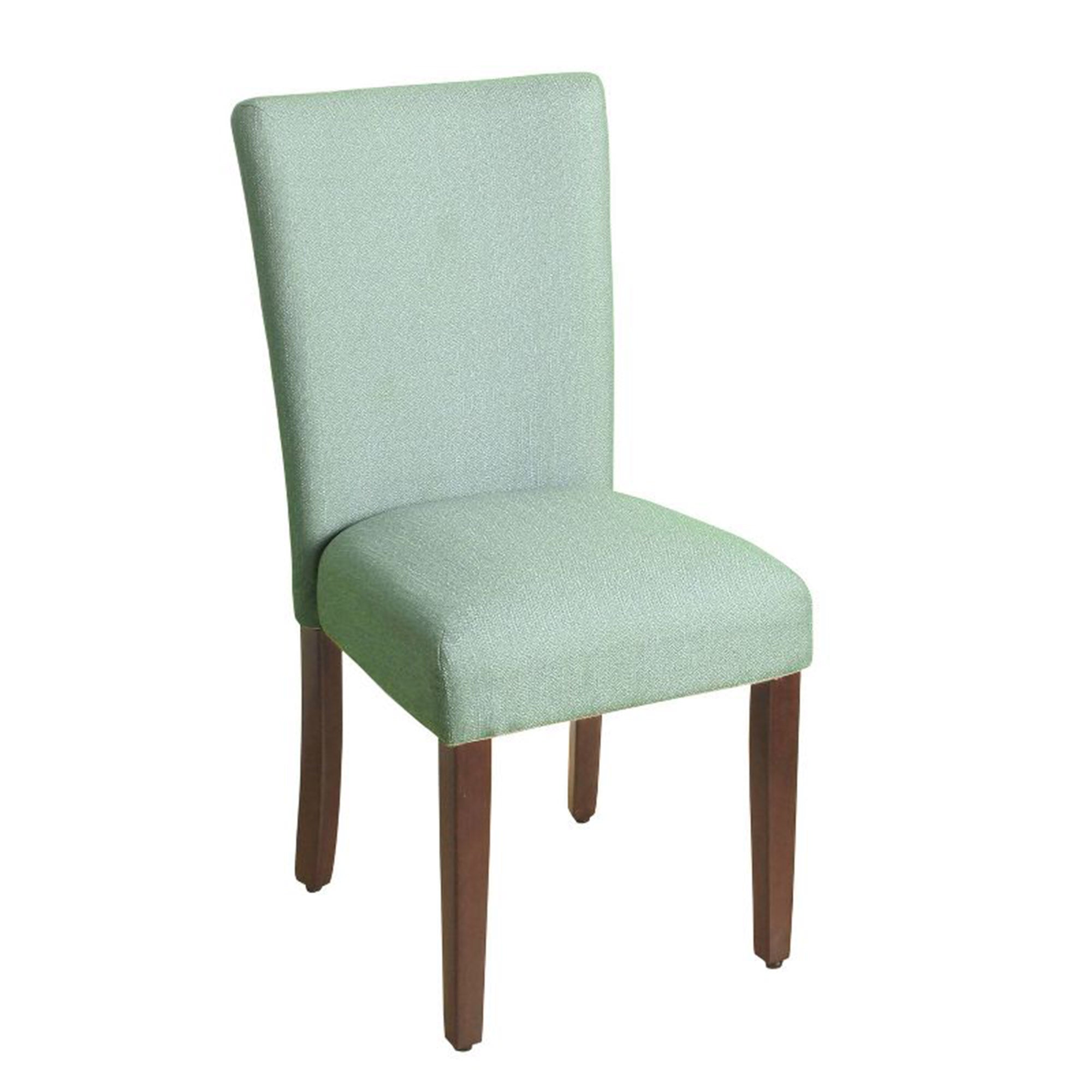 Light Teal Full Back Solid Wood Dining Chair