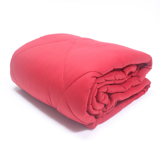 Red 100% Cotton Tshirt Duvet/Blanket - 60X90 inches