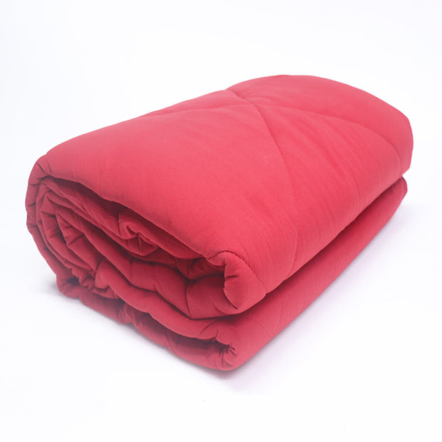 Red 100% Cotton Tshirt Duvet/Blanket - 60X90 inches
