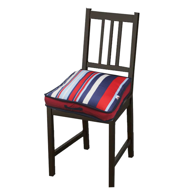 Striped Strappable Seat Cushion