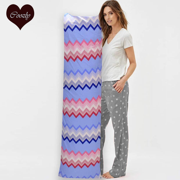 Blue Chevron - Coozly Lumbar Pillow