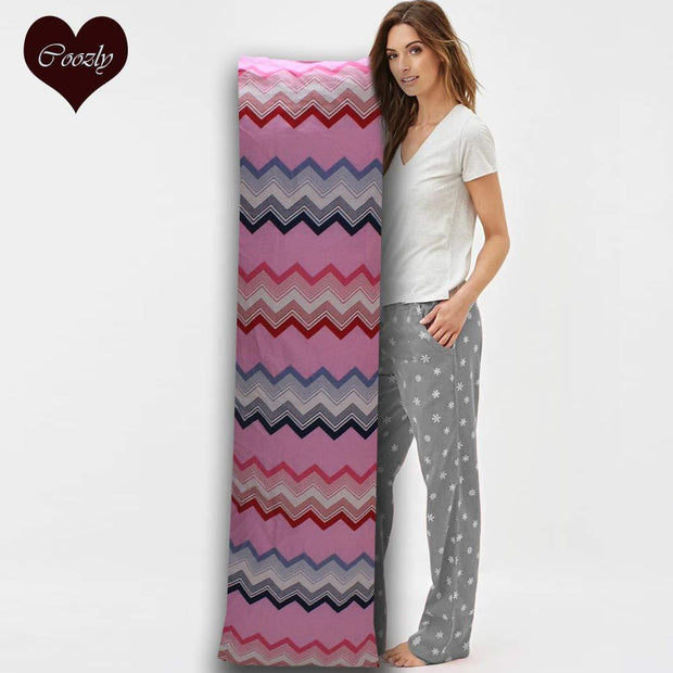 Pink Chevron - Coozly Lumbar Pillow