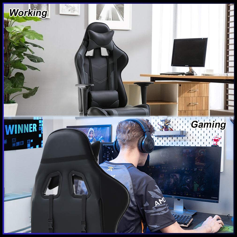 Coozly Video Gaming Chair | Luxury Office Chair | with Footrest