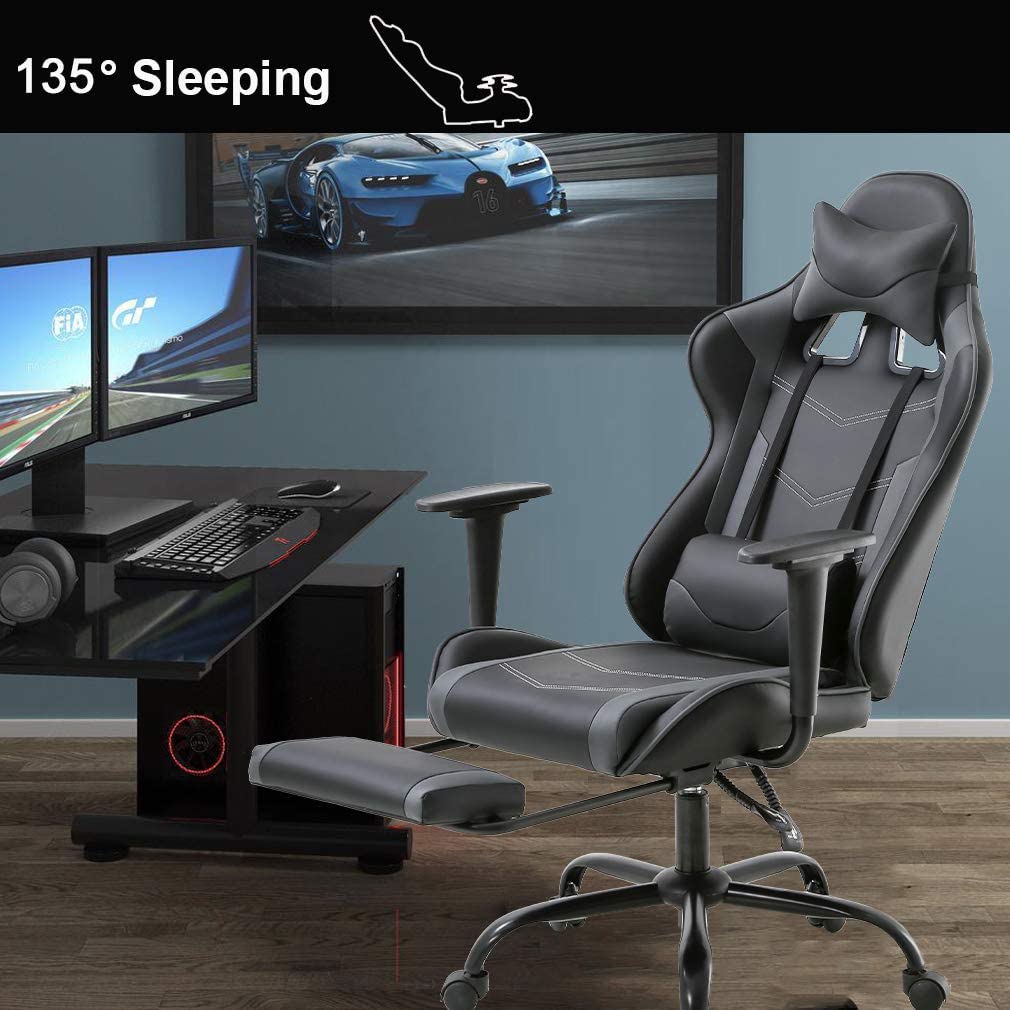 Coozly Video Gaming Chair | Luxury Office Chair | with Footrest