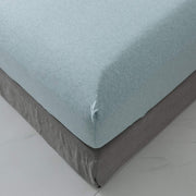 Fitted Cotton Jersey Custom Size BedSheet - LightBlue