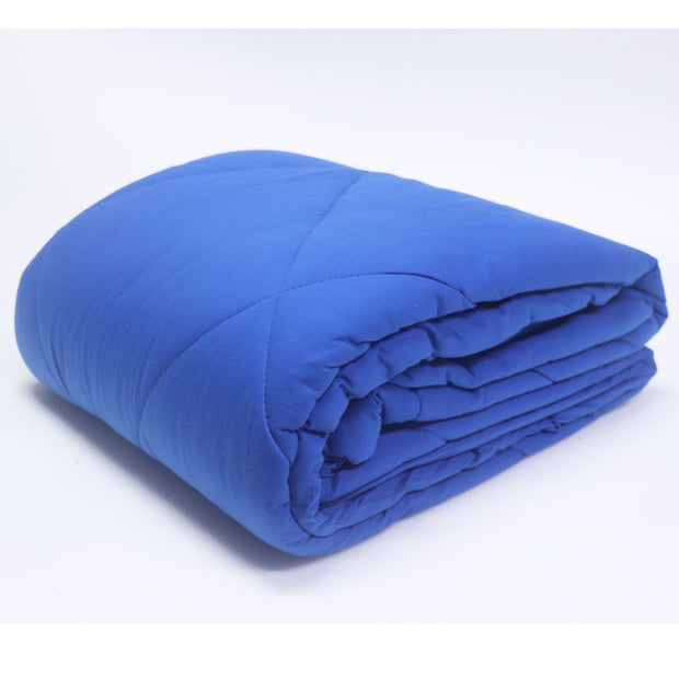 Royal Blue Blue 100% Cotton Tshirt Duvet/Blanket - 60X90 inches