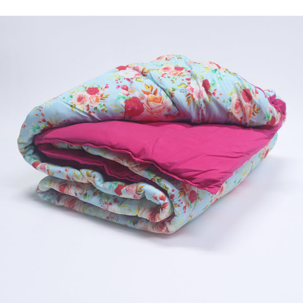 Floral Garden 100% Cotton Tshirt Duvet/Blanket - 60X90 inches