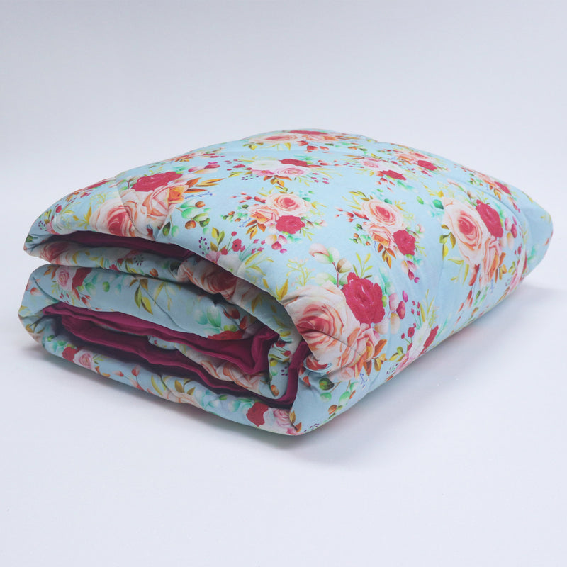 Floral Garden 100% Cotton Tshirt Duvet/Blanket - 60X90 inches
