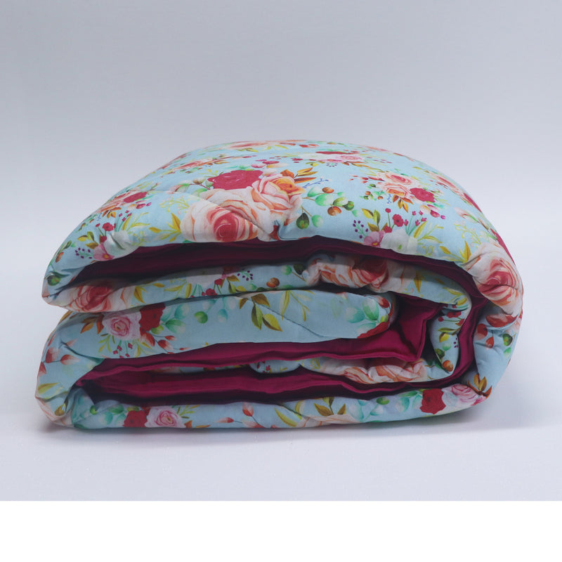 Floral Garden 100% Cotton Tshirt Duvet/Blanket - 60X90 inches